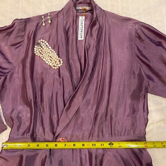 Lavender Silk Wrap Jacket/Dress Full Length - Picture 12 of 16